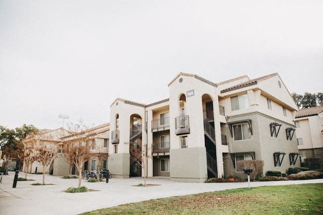 A building exterior at The Colleges at La Rue